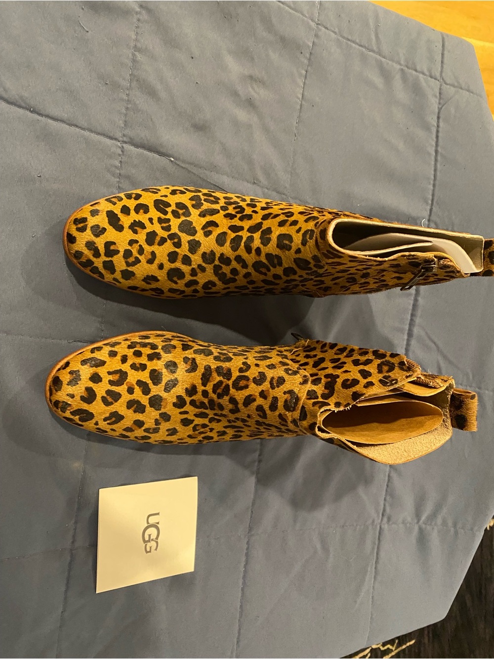 UGG Leopard Print Ankle Booties in Brown/Black - Picture 6 of 6